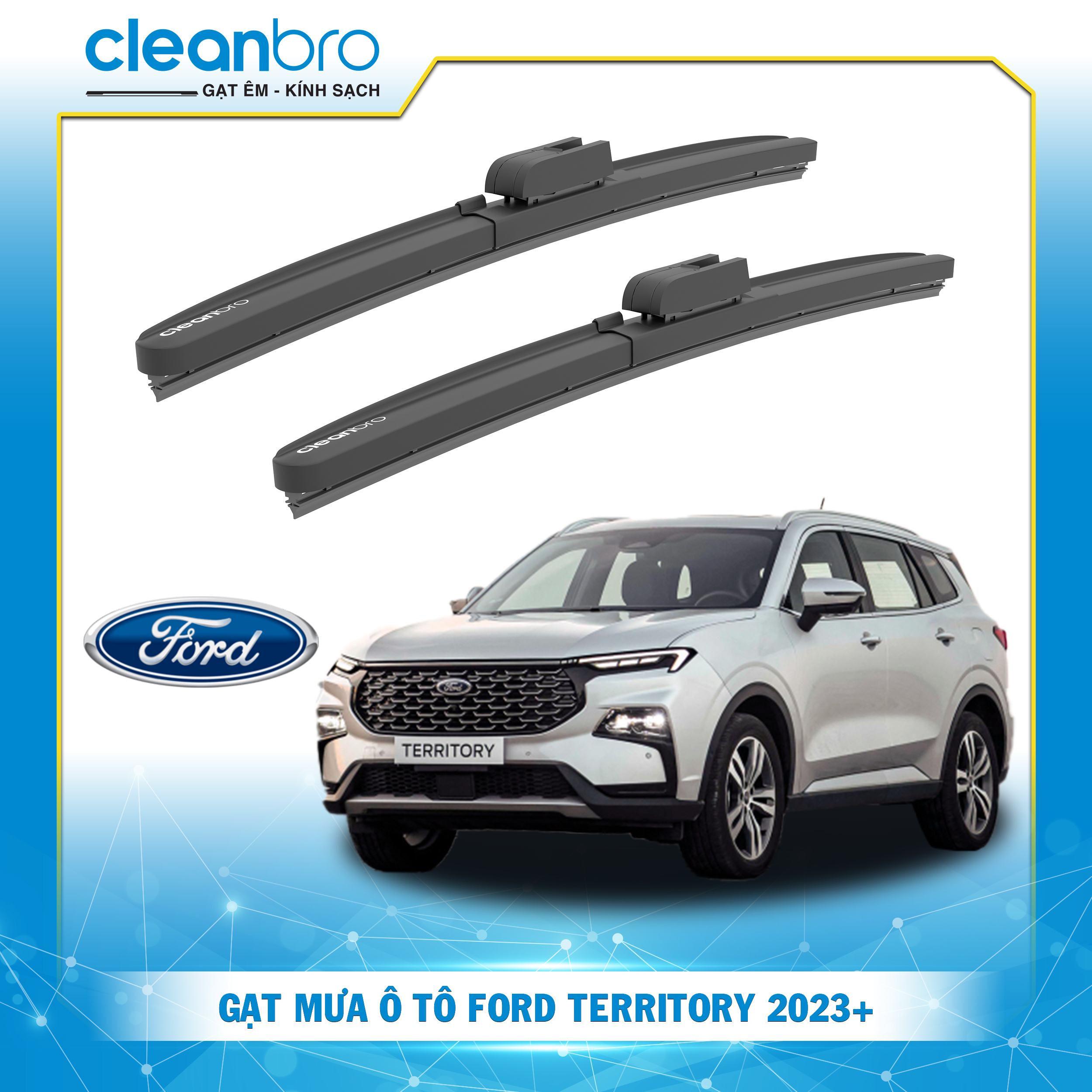 Gạt mưa ô tô hiệu ứng lá sen Ford Territory [2023+]